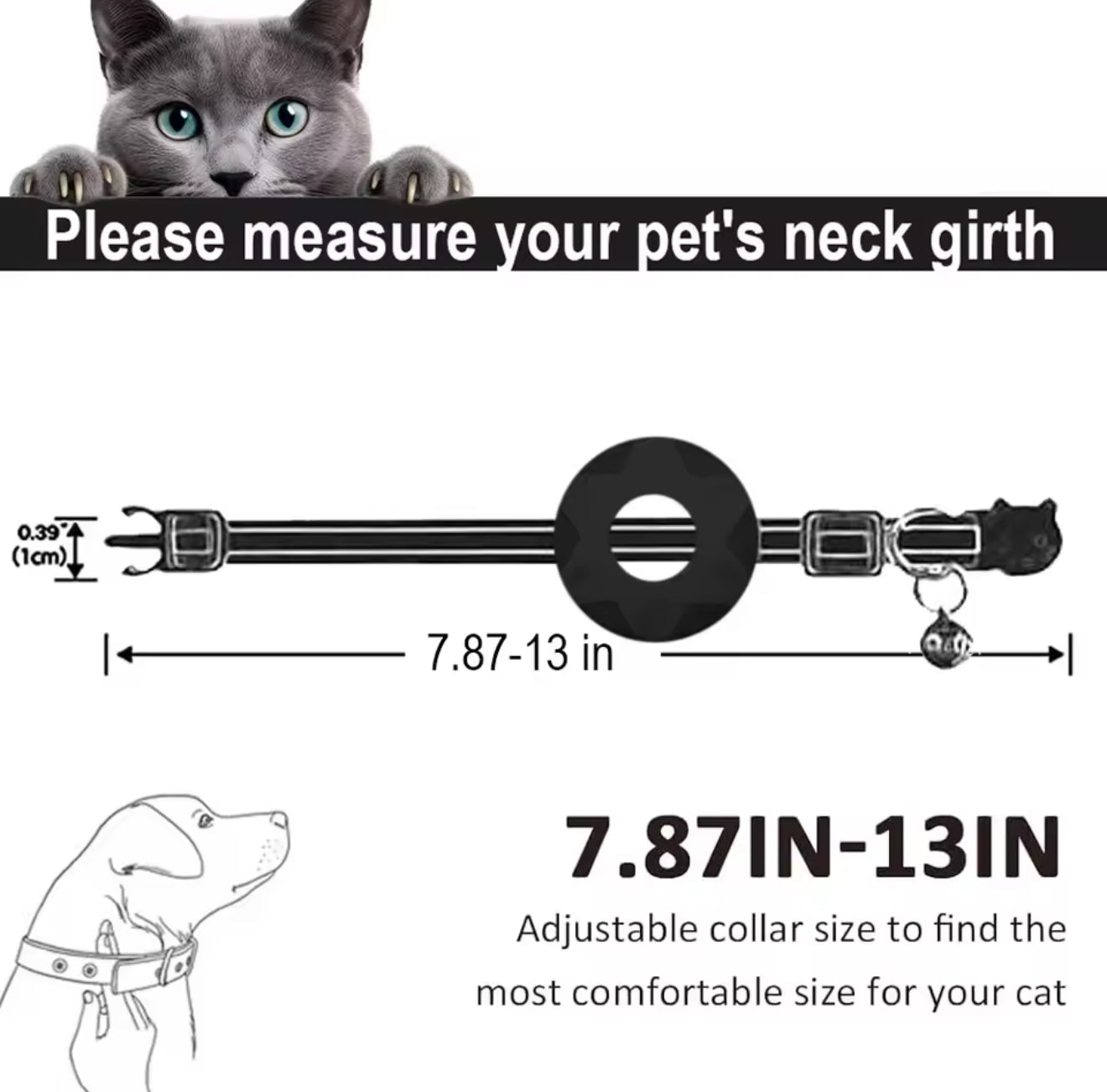 Cosmic AirTag Cat Collar - Always Whiskered