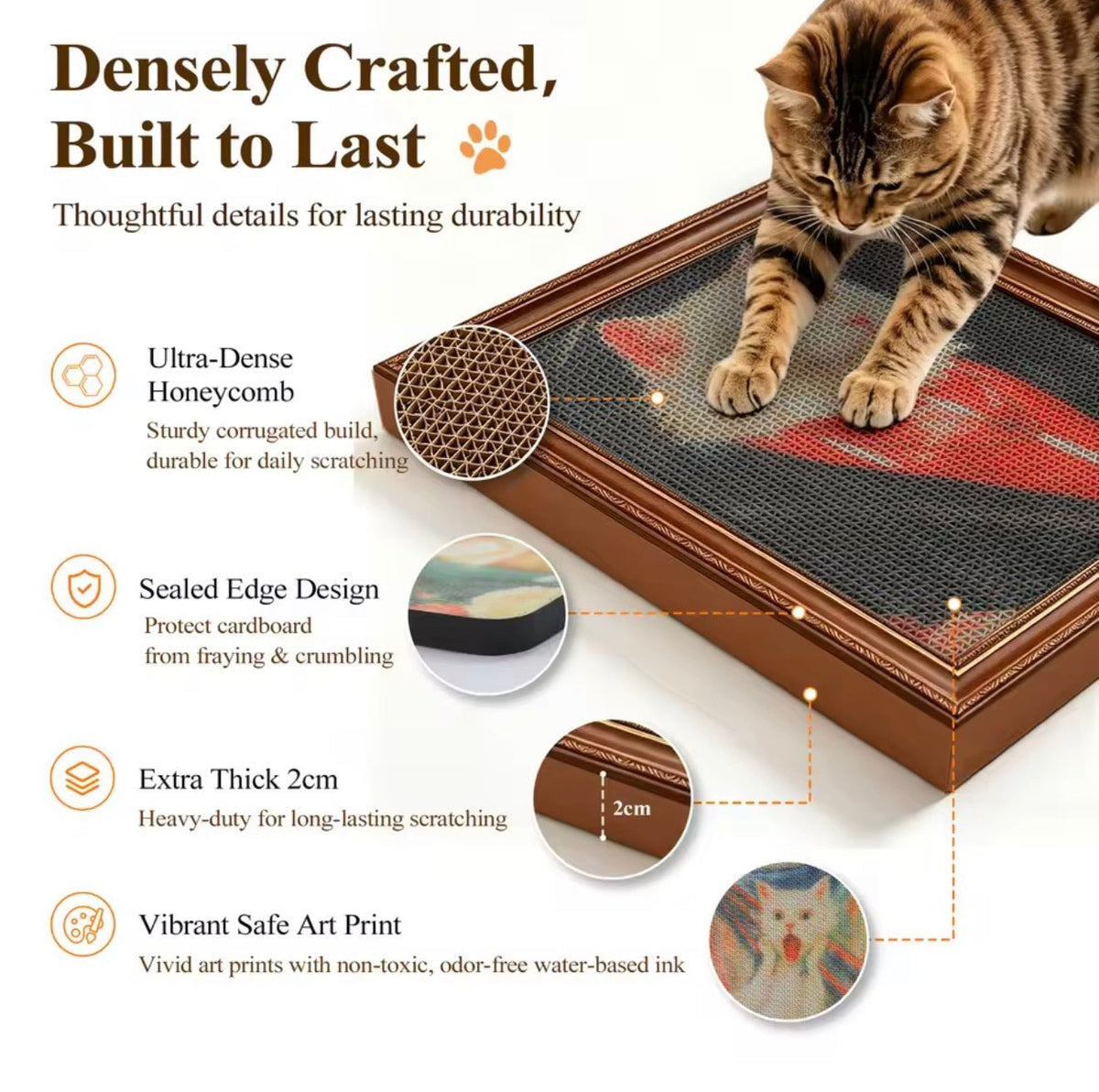 Feline Fine Wall Art Scratch Pads - Always Whiskered