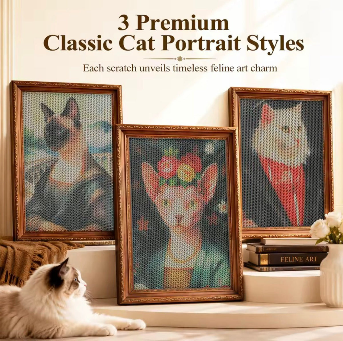 Feline Fine Wall Art Scratch Pads - Always Whiskered