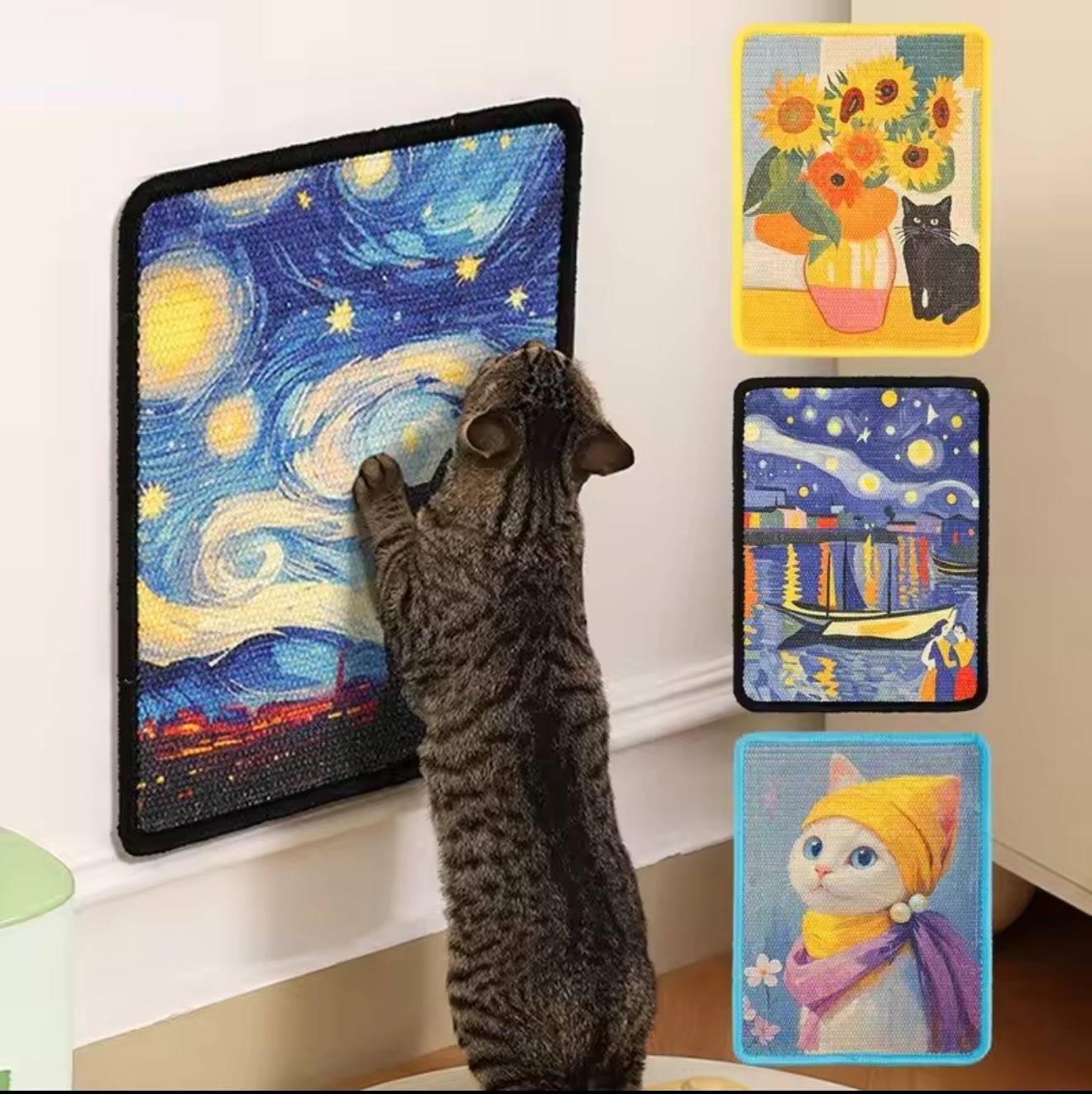 Feline Fine Wall Art Scratch Pads - Always Whiskered