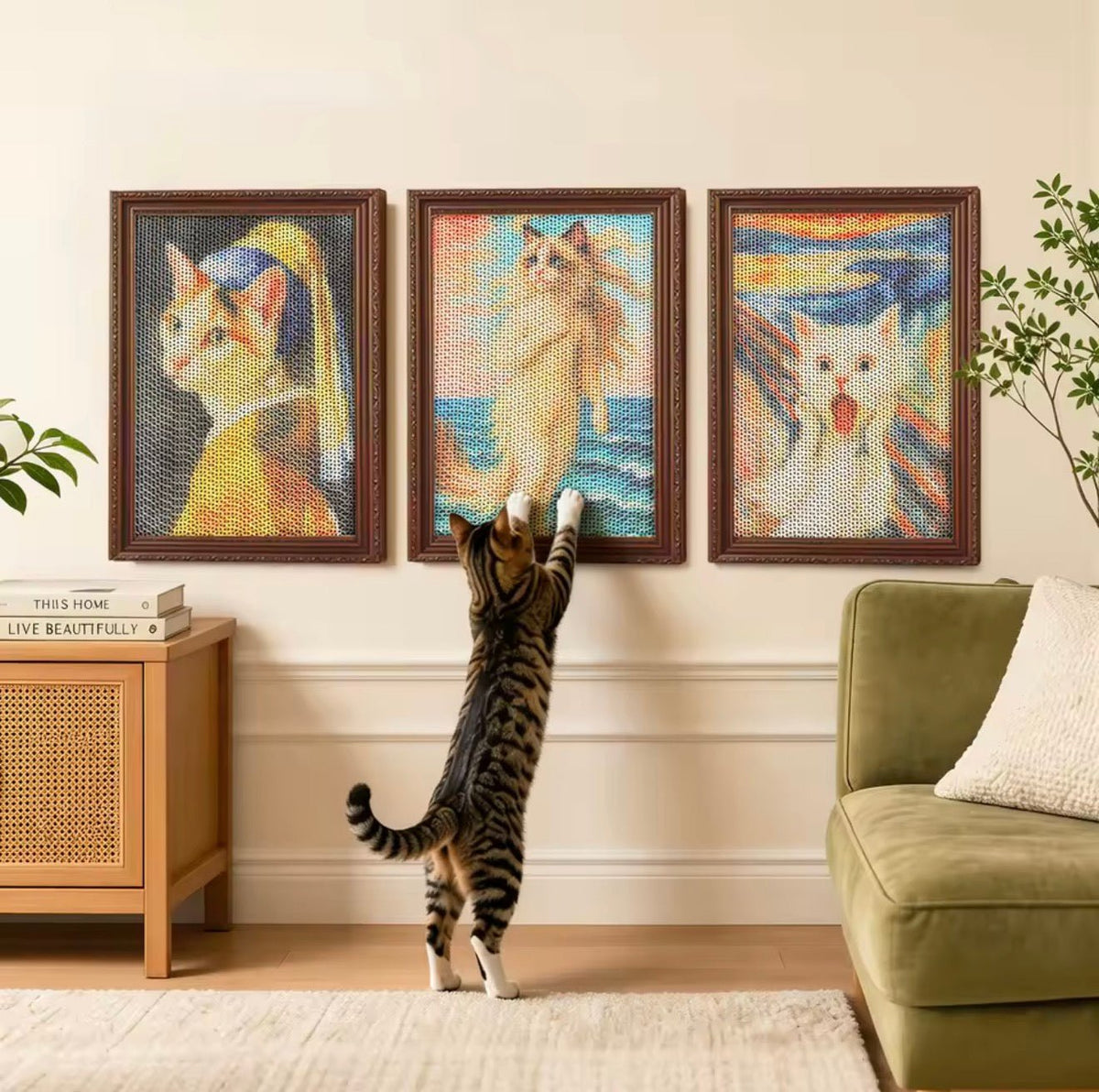 Feline Fine Wall Art Scratch Pads - Always Whiskered