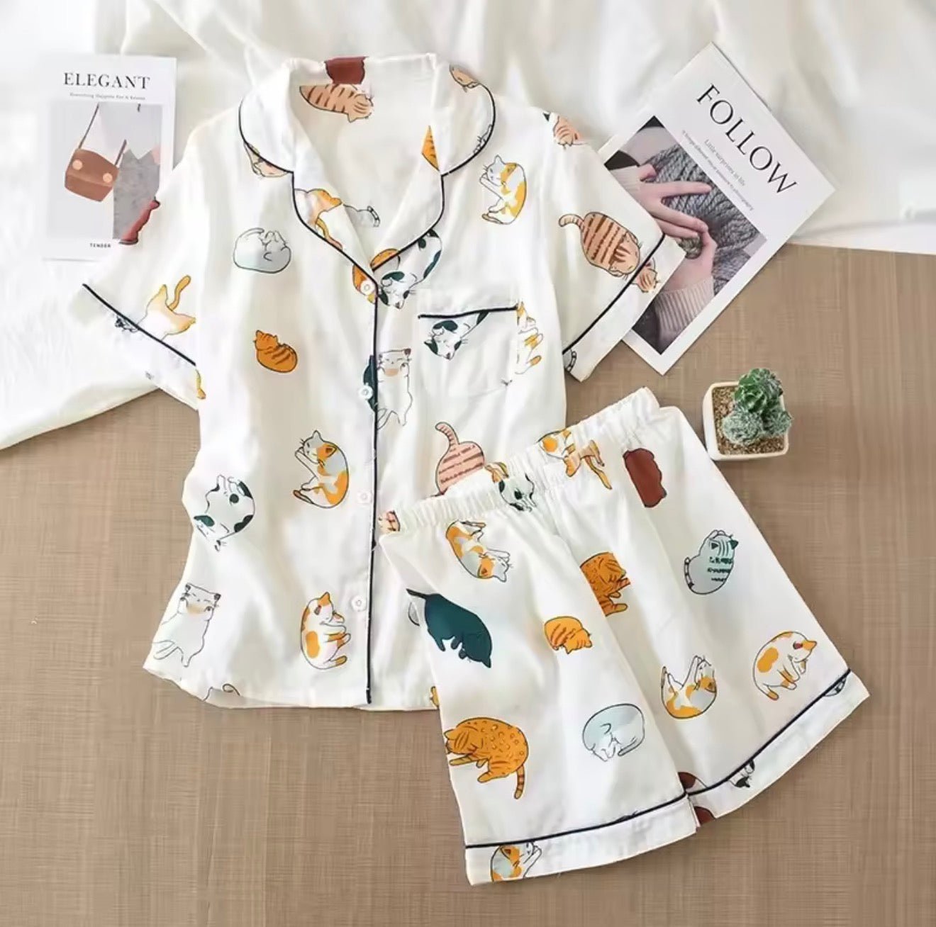 Feline Ladies Sleepwear - Always Whiskered