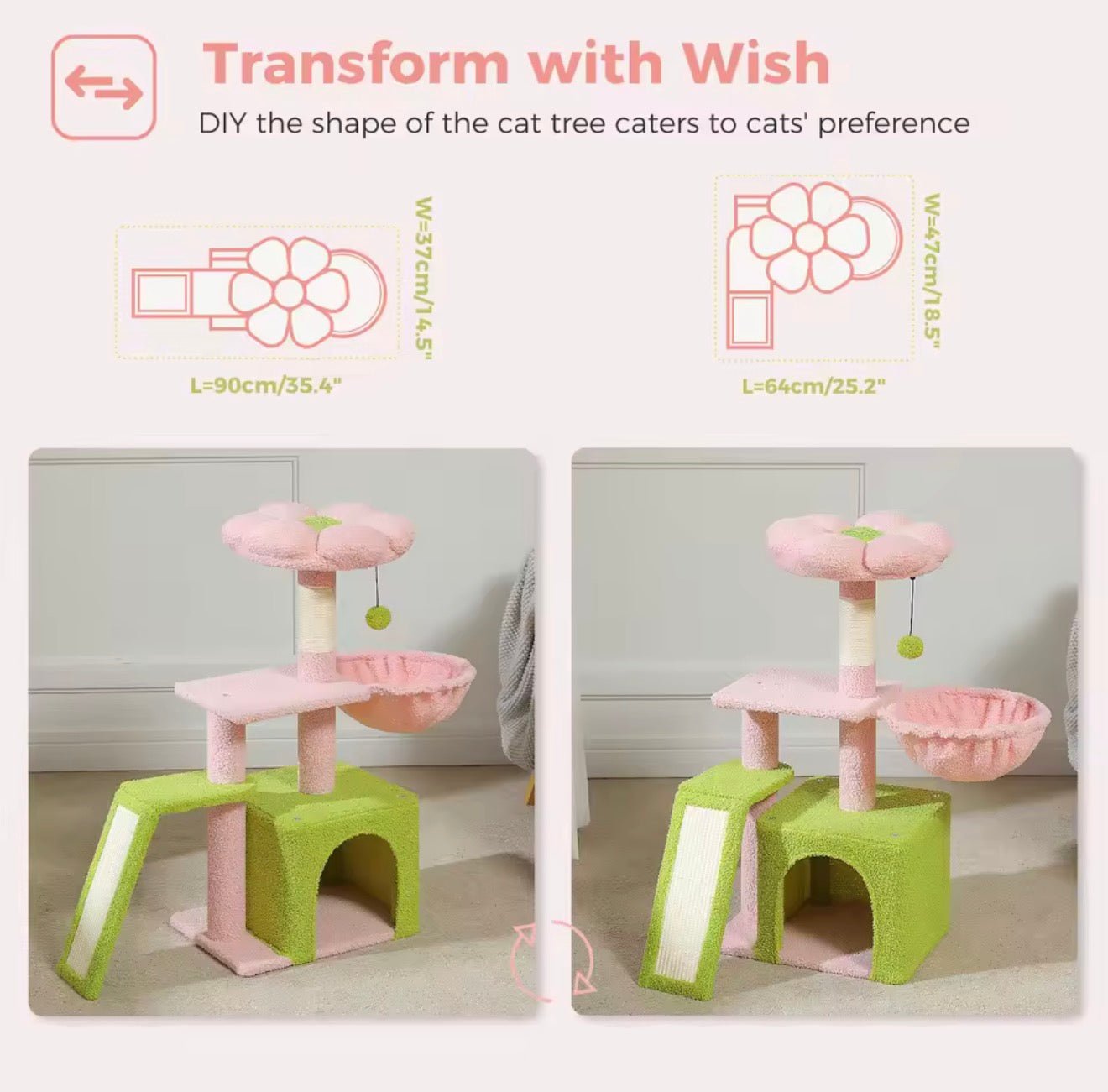 Flower Power Cat Tree - Always Whiskered