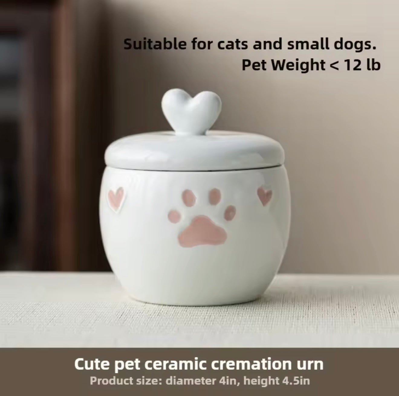 Forever in My Heart Custom Photo Pet Urn - Always Whiskered