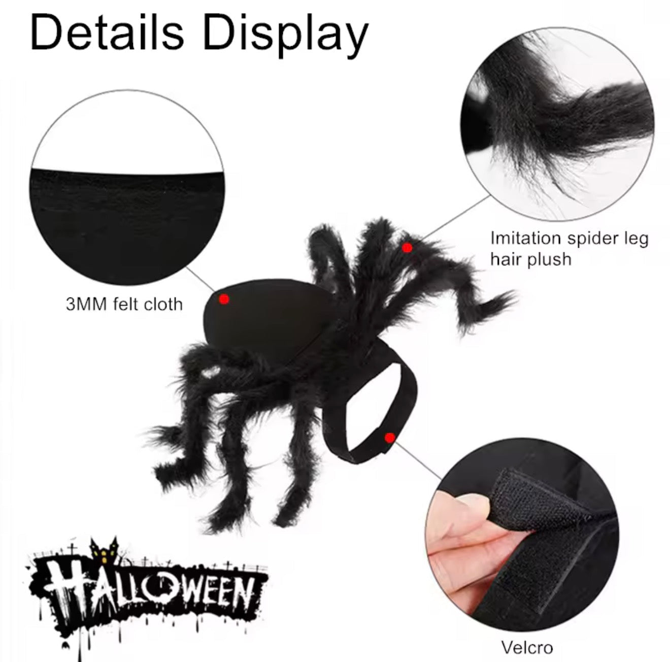 Fuzzy Spider Pet Costume - Always Whiskered