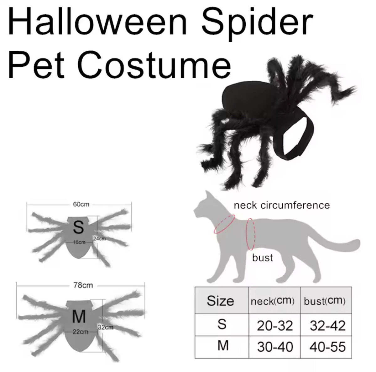 Fuzzy Spider Pet Costume - Always Whiskered