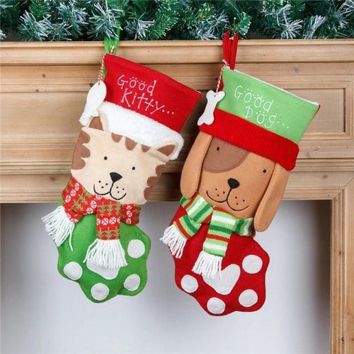 Good Kitty & Dog Christmas Stocking - Always Whiskered