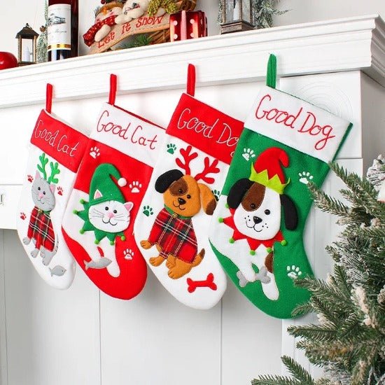 Good Kitty & Dog Christmas Stocking - Always Whiskered