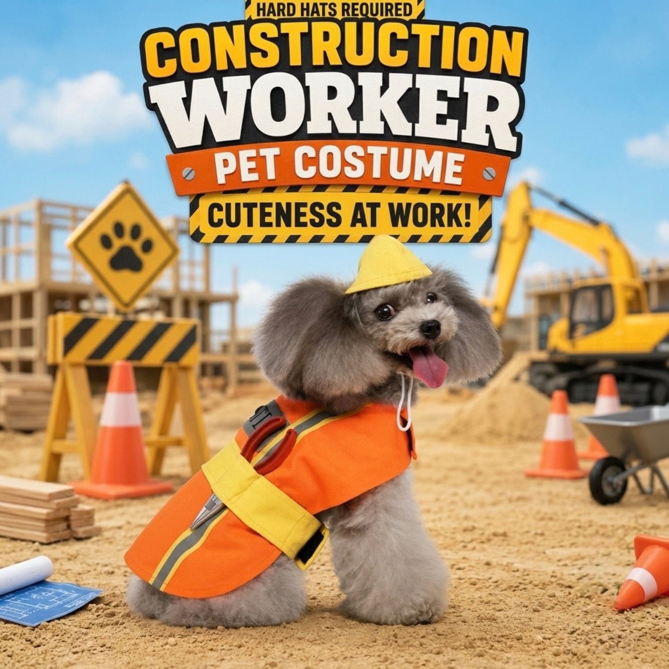 Handyman Builder Costume - Always Whiskered
