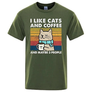 I Like Cats And Coffee Tee - Always Whiskered