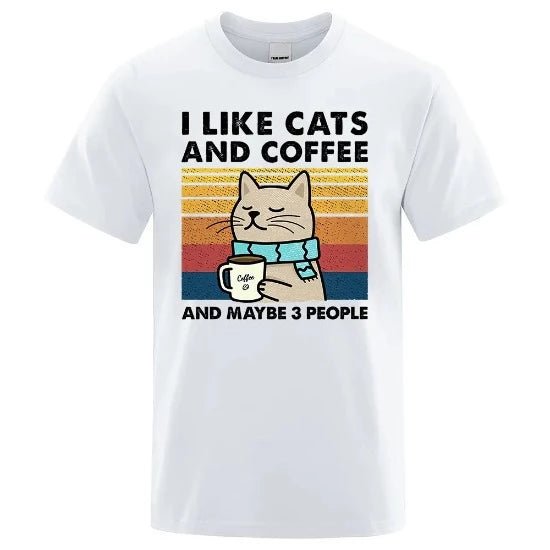 I Like Cats And Coffee Tee - Always Whiskered