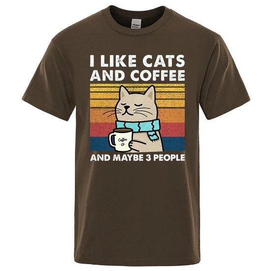I Like Cats And Coffee Tee - Always Whiskered
