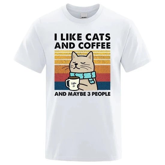 I Like Cats And Coffee Tee - Always Whiskered