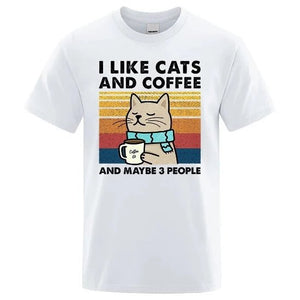 I Like Cats And Coffee Tee - Always Whiskered