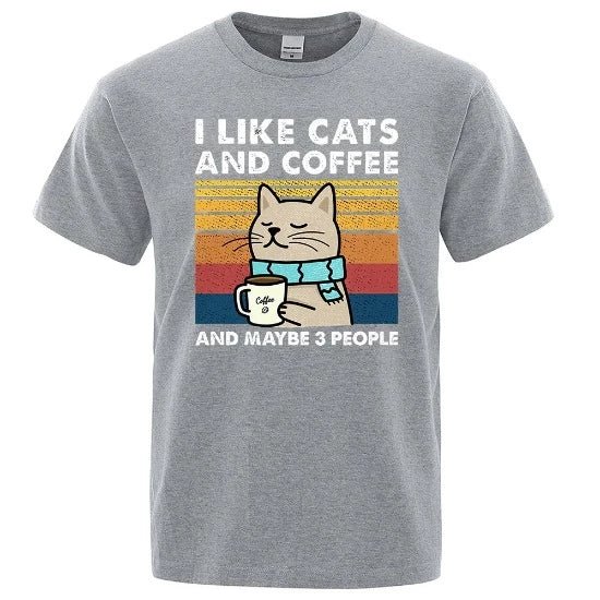 I Like Cats And Coffee Tee - Always Whiskered