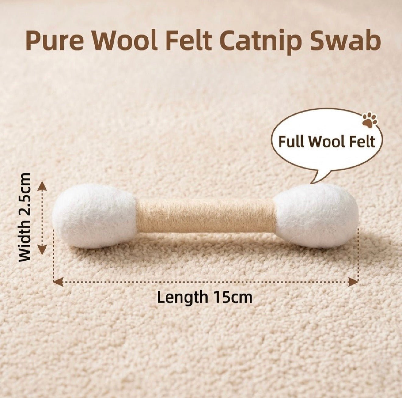 Jumbo Cotton Bud Cat Toy - Always Whiskered