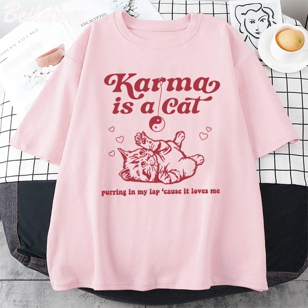 Karma Is A Cat unisex Tee Shirt – Always Whiskered