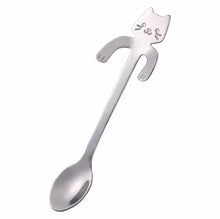 Kitty Stainless Steel Dessert Spoon - Always Whiskered
