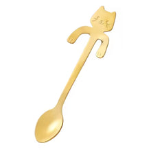 Kitty Stainless Steel Dessert Spoon - Always Whiskered