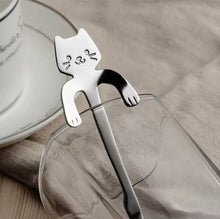 Kitty Stainless Steel Dessert Spoon - Always Whiskered