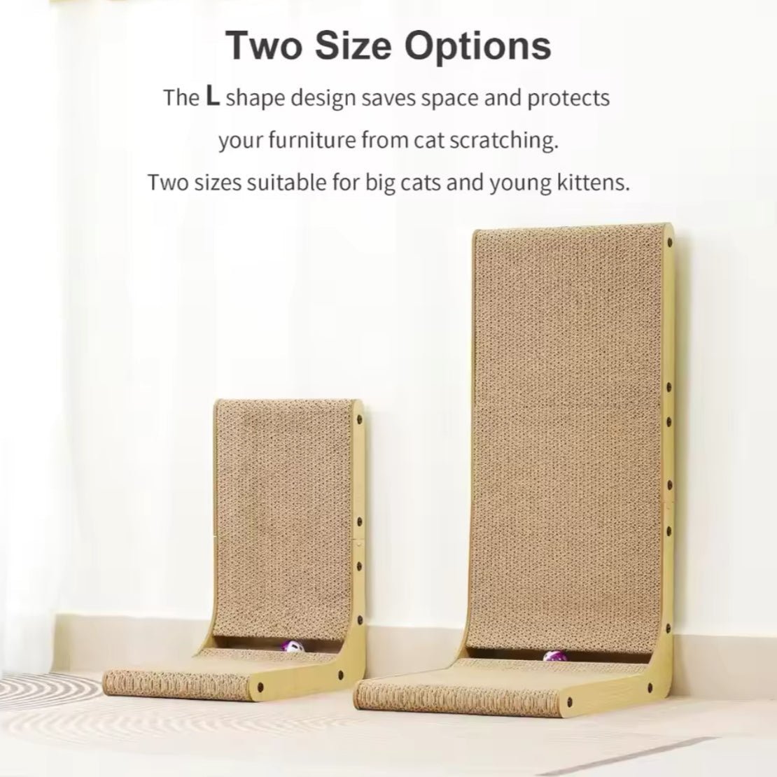 L - shaped Cat Scratcher - Always Whiskered