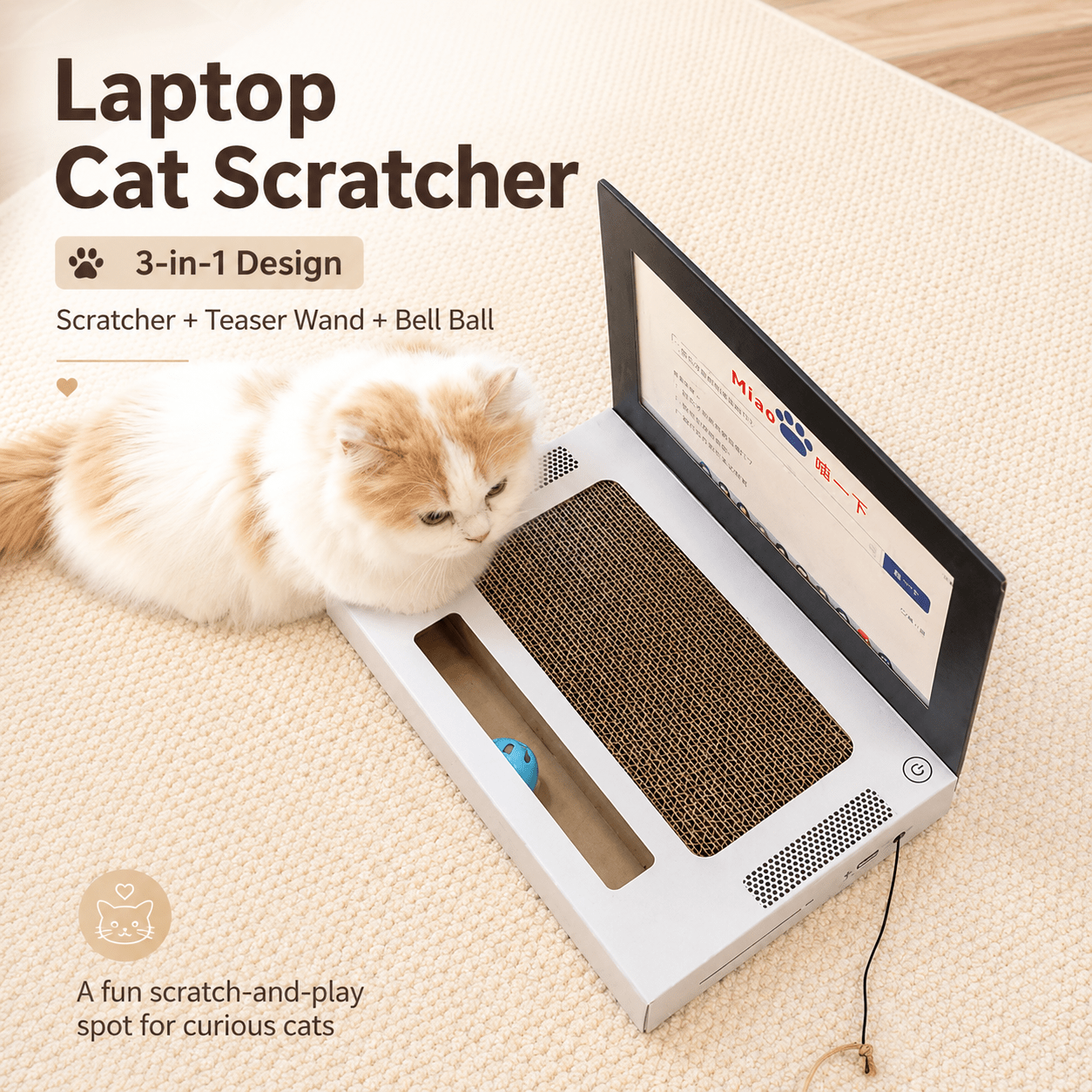 Laptop Cat Scratcher - Always Whiskered