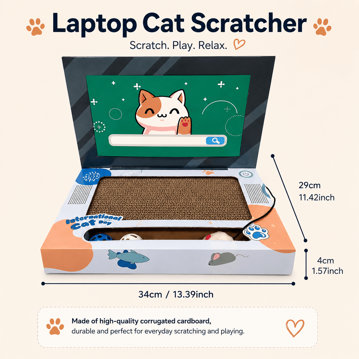 Laptop Cat Scratcher - Always Whiskered