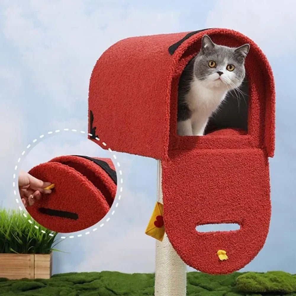Mailbox Post Cat Tower - Always Whiskered