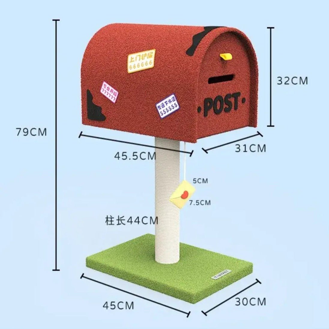 Mailbox Post Cat Tower - Always Whiskered