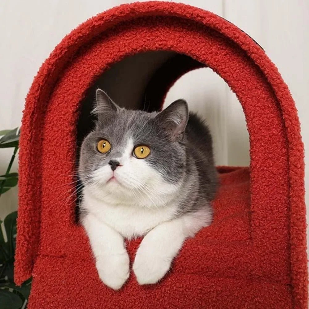 Mailbox Post Cat Tower - Always Whiskered