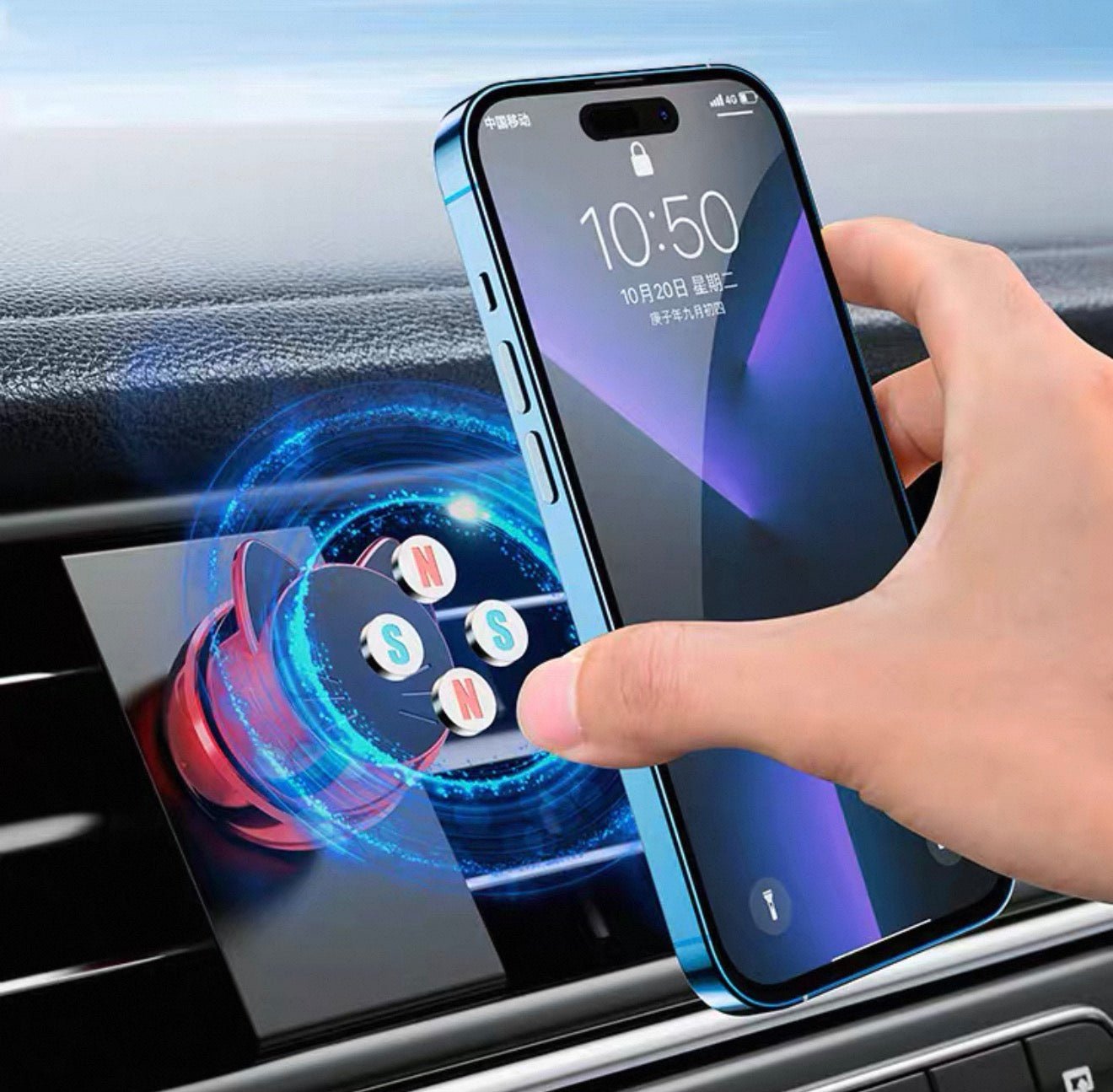 Meow Magnetic Phone Holder - Always Whiskered