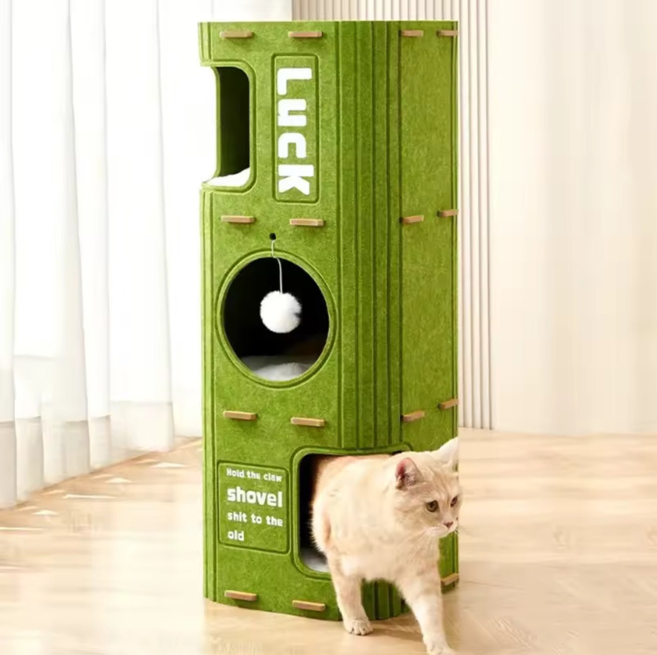 MeowFort Felt Cat Tower - Always Whiskered