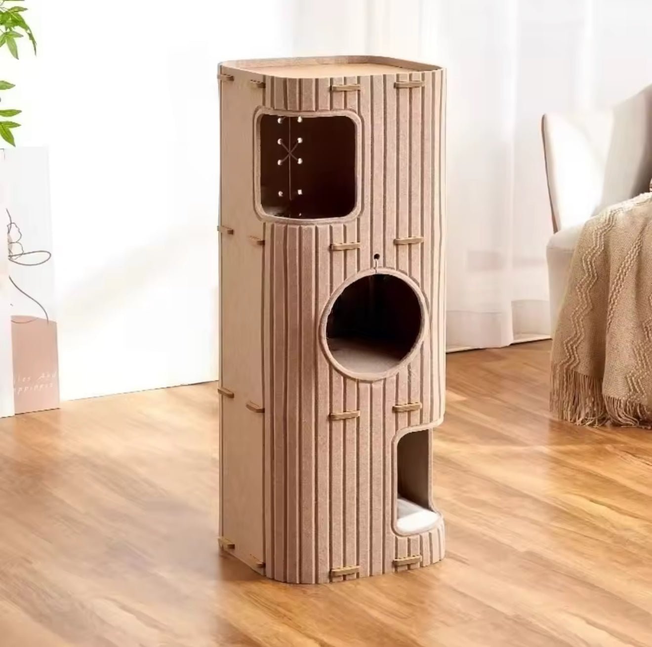 MeowFort Felt Tower - Always Whiskered