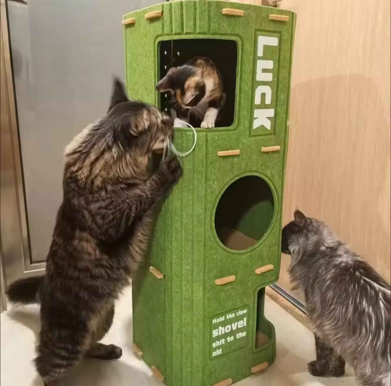 MeowFort Felt Tower - Always Whiskered
