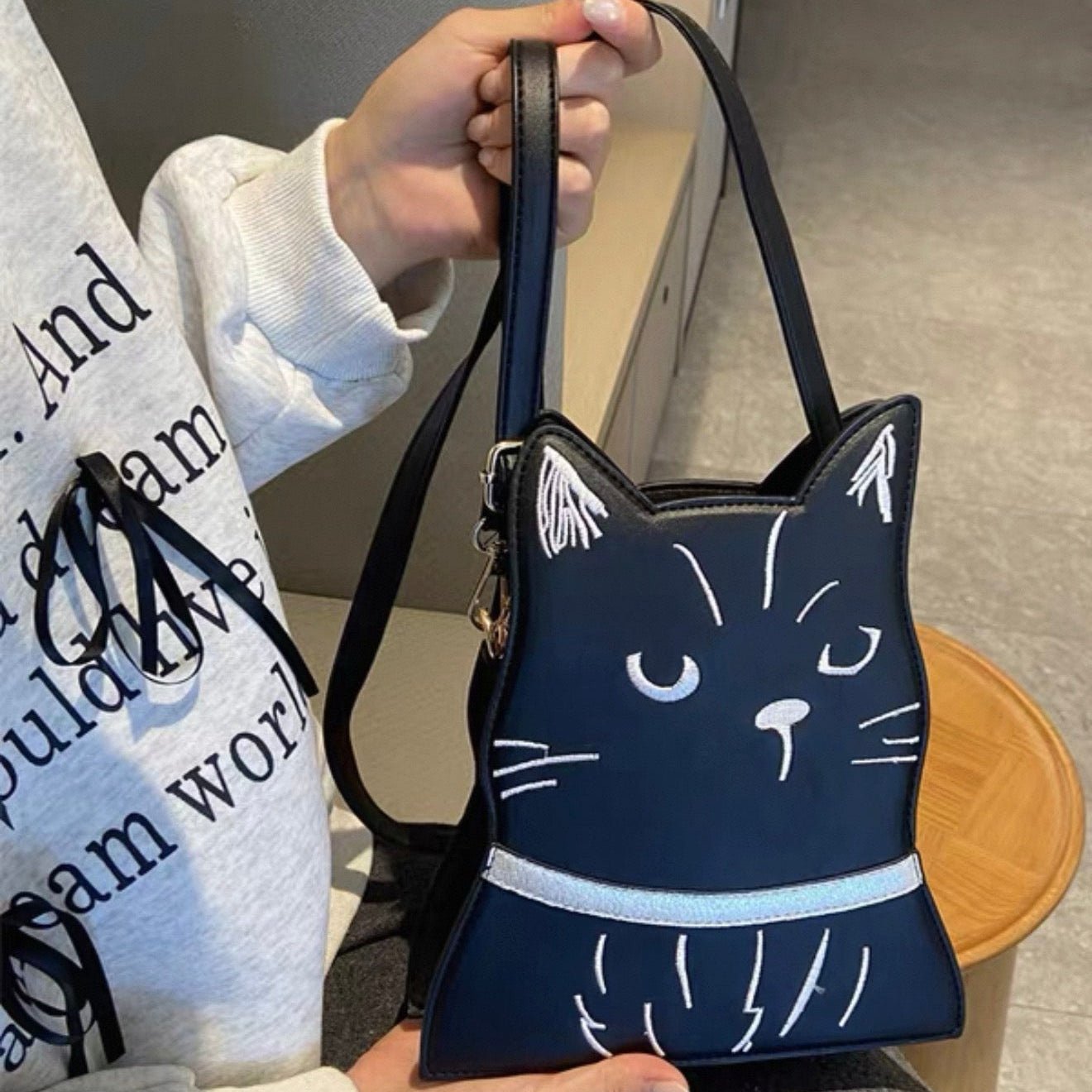 Midnight Cat Whiskers Crossbody Bag - Always Whiskered