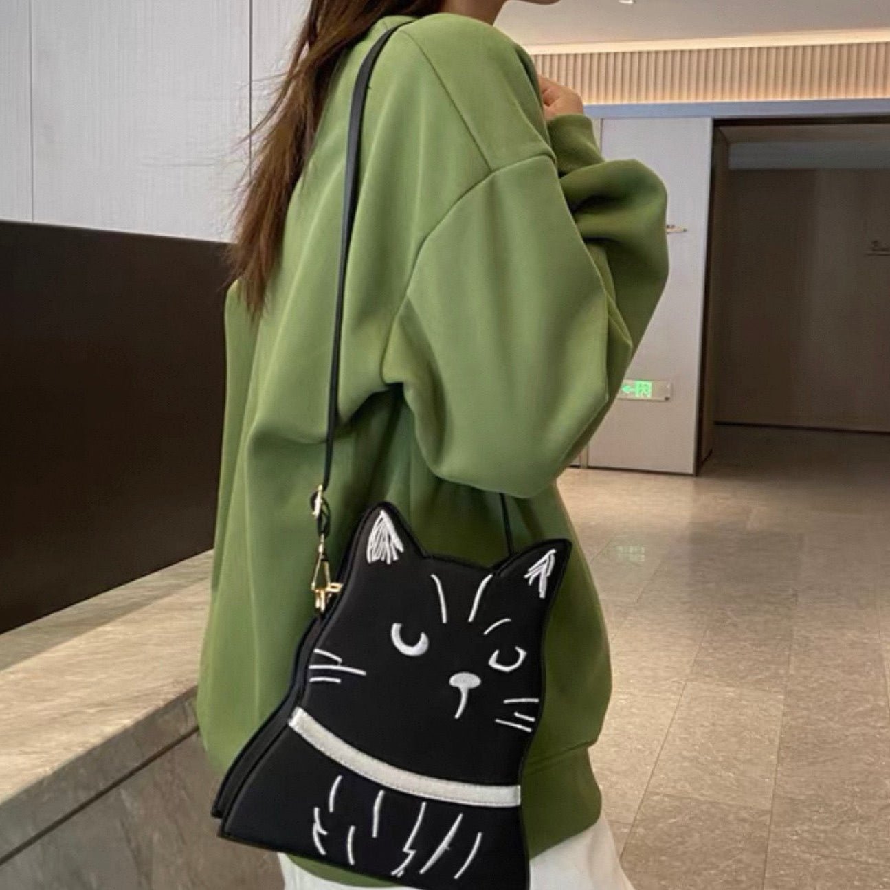 Midnight Cat Whiskers Crossbody Bag - Always Whiskered