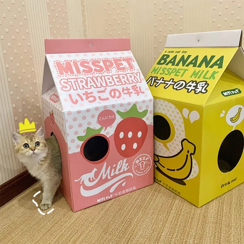 Milk Carton Scratcher Bed - Always Whiskered
