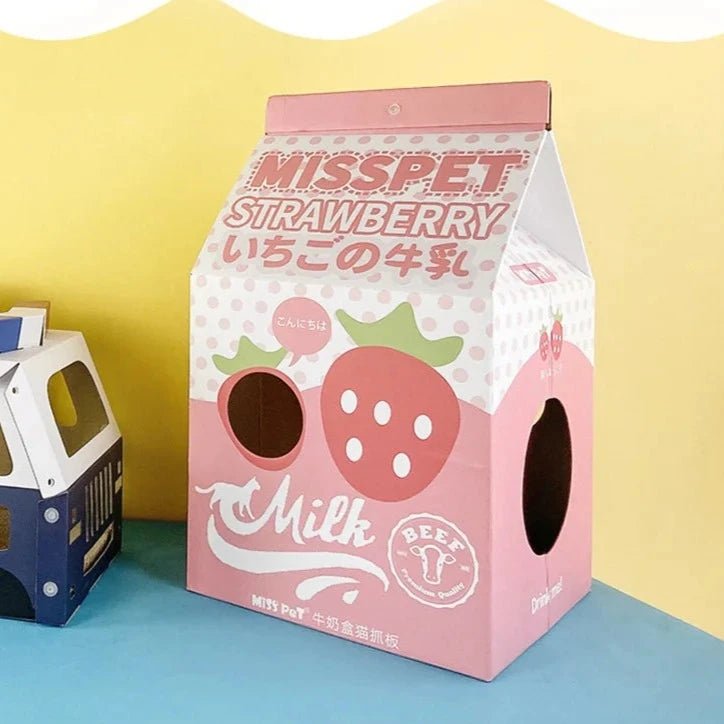 Milk Carton Scratcher Bed - Always Whiskered