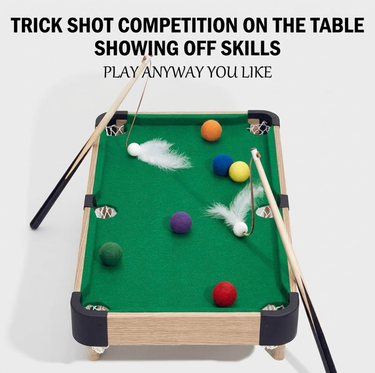 Mini Pool Table Cat Toy – Billiards Game for Cats - Always Whiskered
