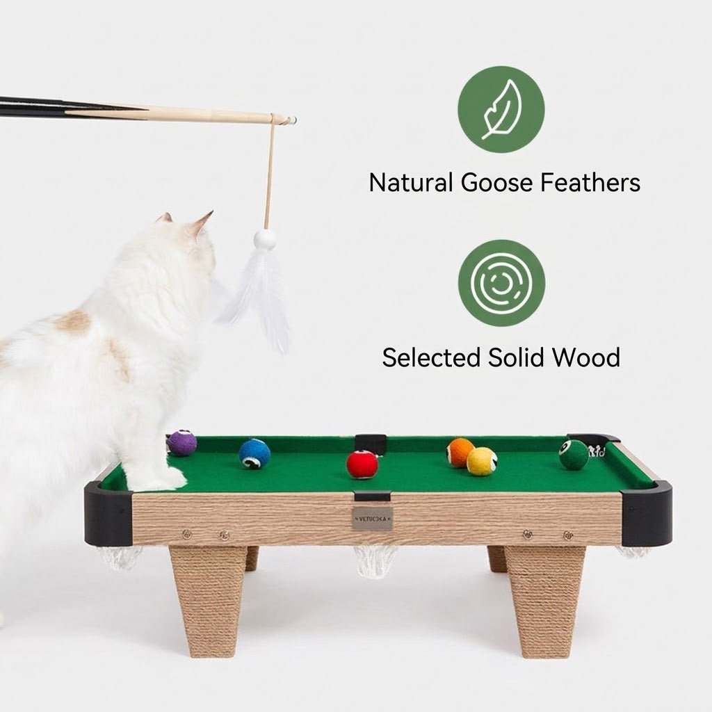 Mini Pool Table Cat Toy – Billiards Game for Cats - Always Whiskered