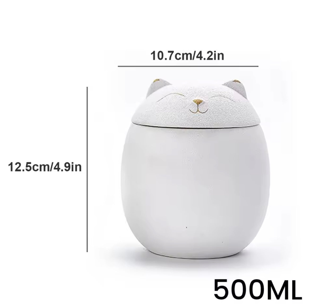 Minimalist Cat Memorial Urn - Always Whiskered