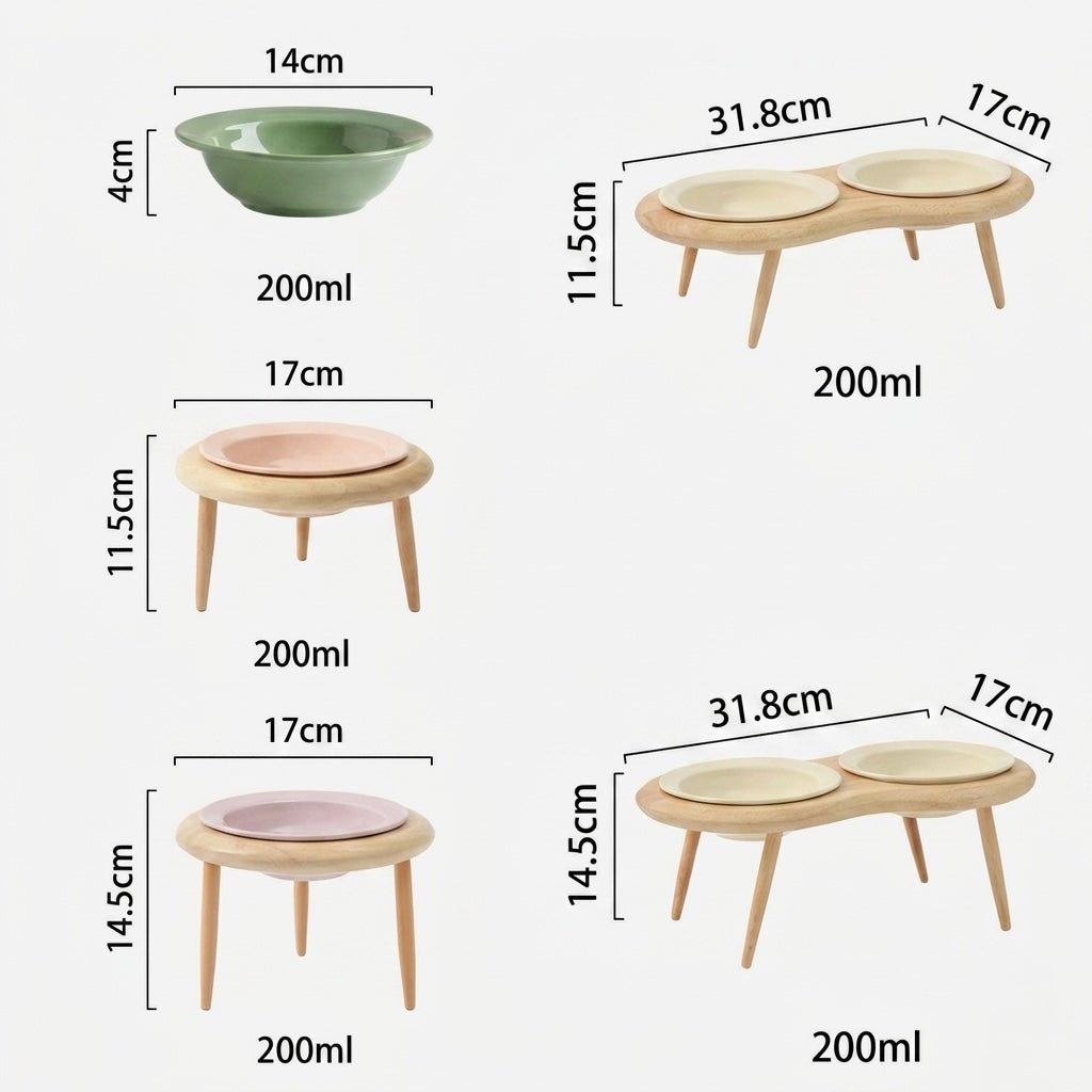 Minimalist Elevated Pet Bowl - Always Whiskered