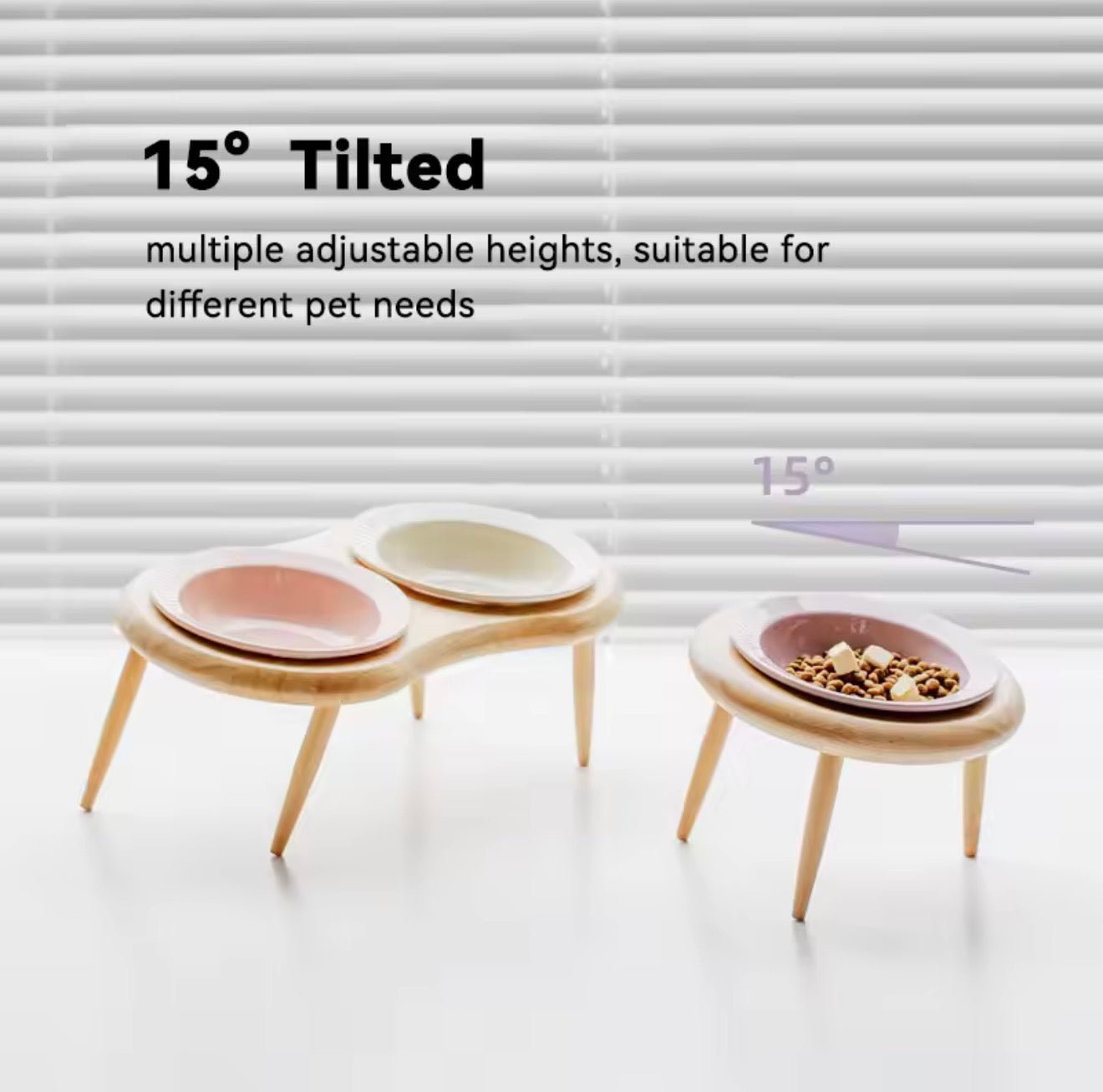 Minimalist Elevated Pet Bowl - Always Whiskered