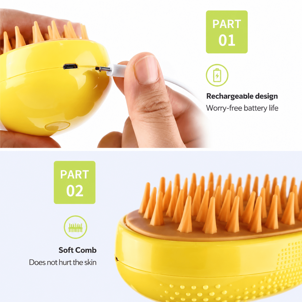 Misty Steamy Pet Brush - Always Whiskered