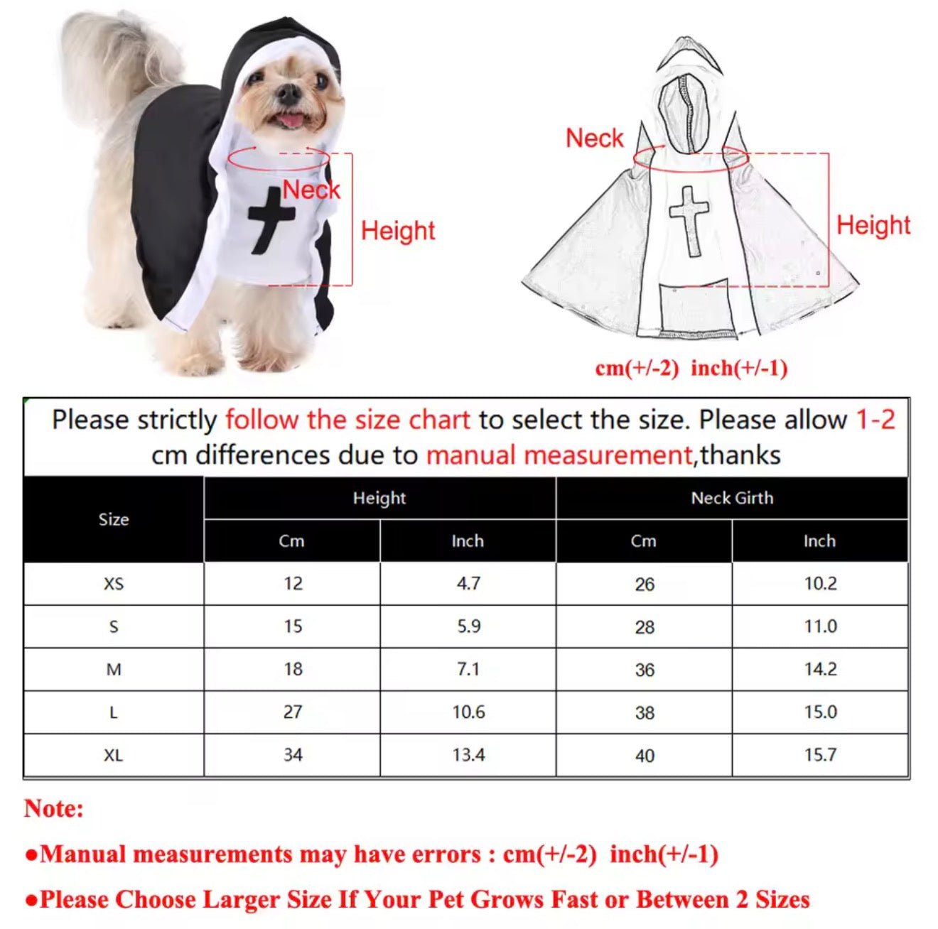 Nun Pet Costume - Always Whiskered