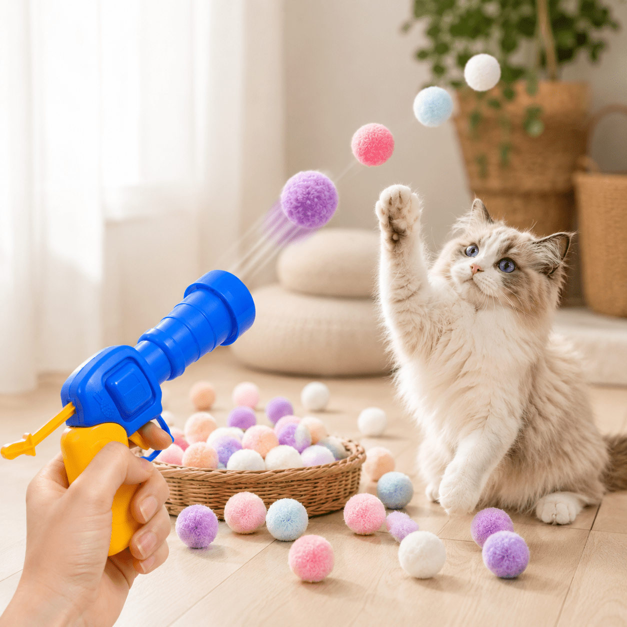 Oh Shoot Ball Fun Gun Cat Toy - Always Whiskered
