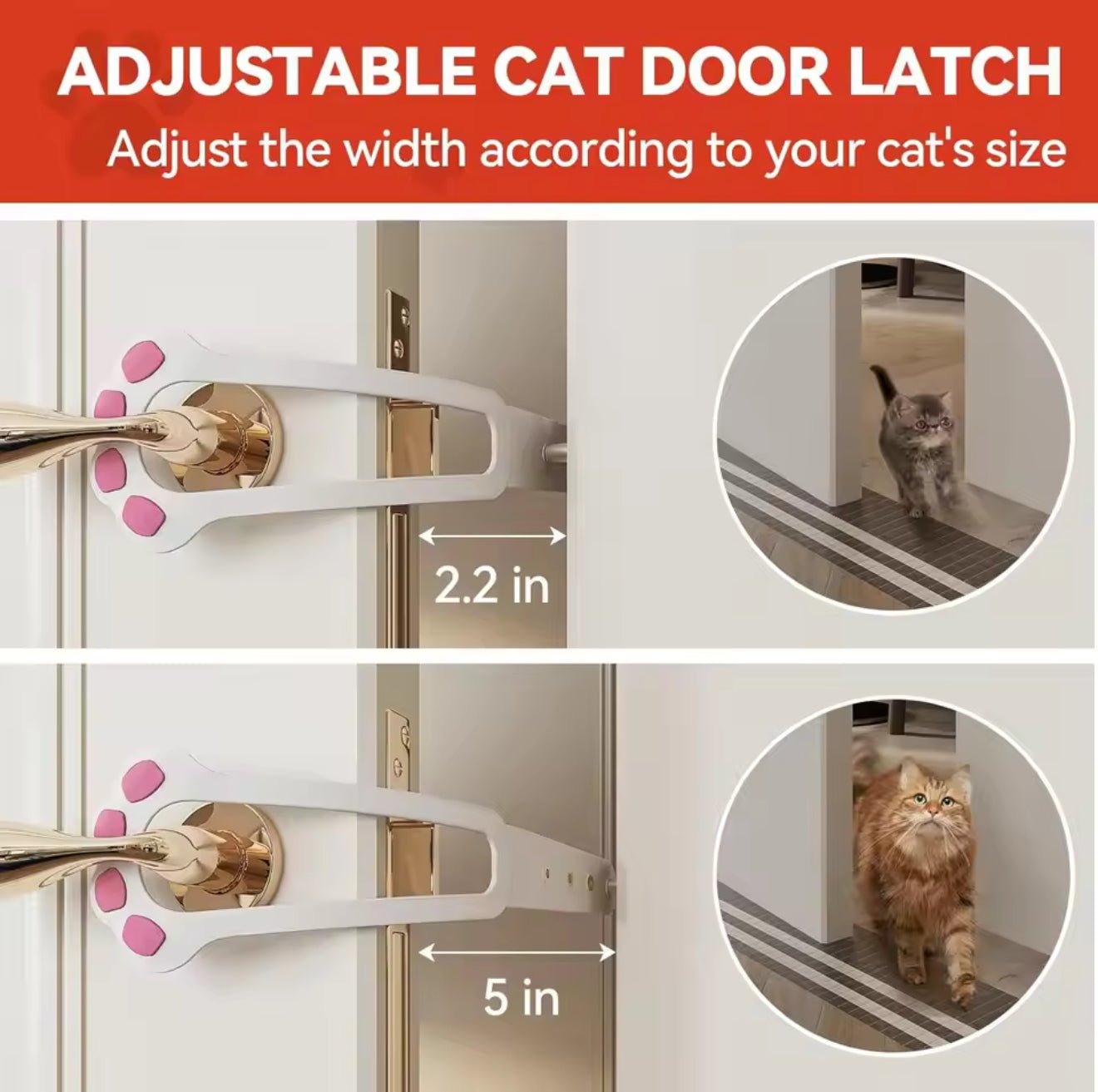 PawLatch Cat Door Holder - Always Whiskered