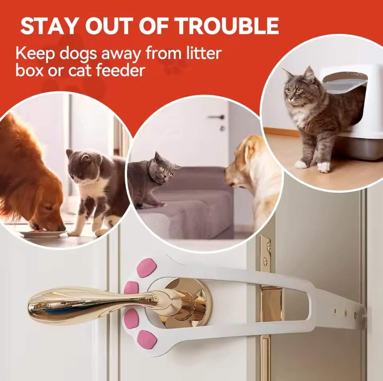 PawLatch Cat Door Holder - Always Whiskered