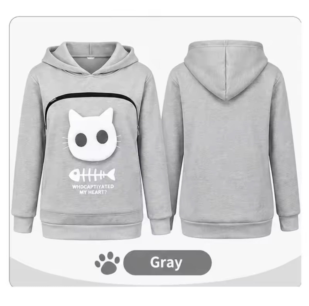 Pawsome Cat Pocket Hoodie - Always Whiskered
