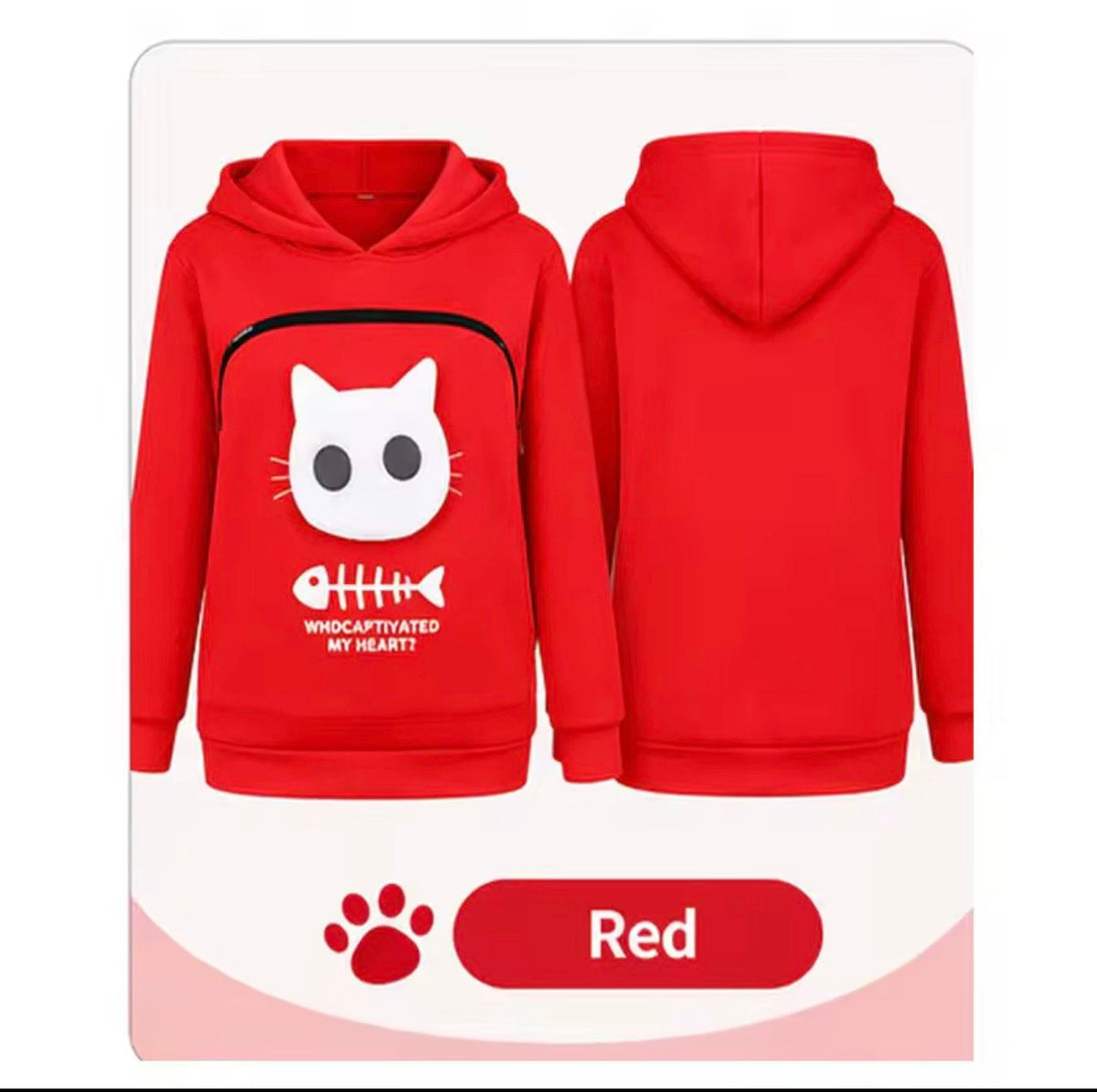 Pawsome Cat Pocket Hoodie - Always Whiskered